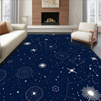 Celestial Star and Mandala Pattern Rug