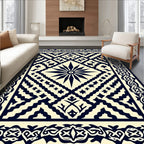 Intricate Starburst Geometric Lattice Design Rug