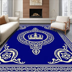 Royal Crest Floral Border Design Rug