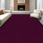 Wavy Pink Black Abstract Pattern Rug
