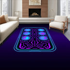 Futuristic Circuit Board Design Rug