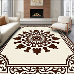 Ornate Dark Floral Medallion Pattern Rug