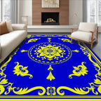 Opulent Floral Scroll Pattern Rug