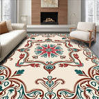 Floral And Leafy Intricate Pattern Rug
