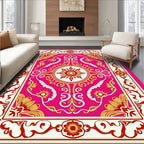 Ornate Floral Leafy Pattern Rug