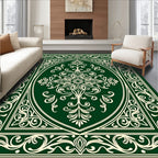 Ornate Floral And Scroll Work Design Rug