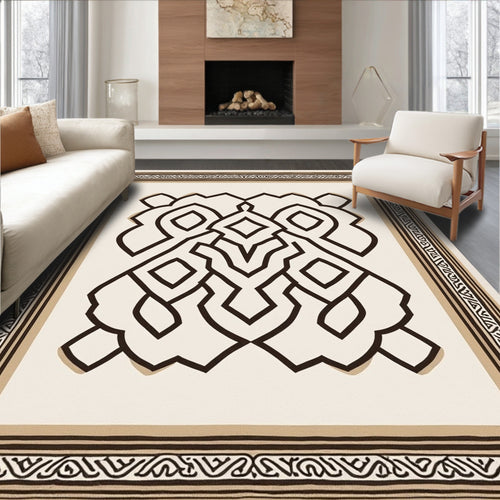 Abstract Interlocking Bold Lines Rug
