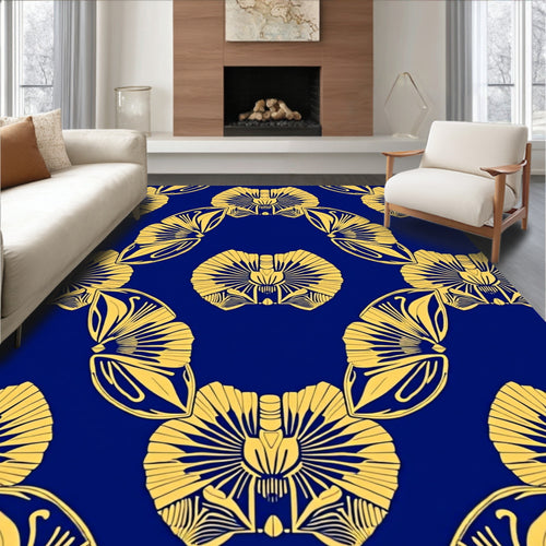 Art Deco Fan Patterned Rug