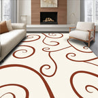Elegant Swirling Branches Pattern Rug