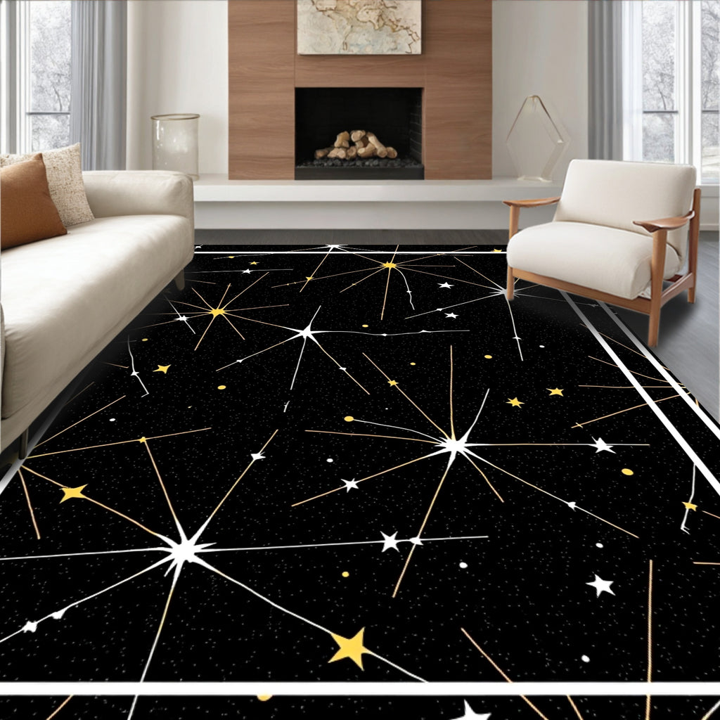 Sparkling Starburst Galaxy Pattern Rug