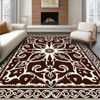 Intricate Paisley Floral Lattice Design Rug