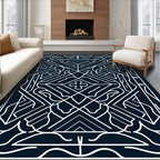 Modern Geometric Symmetry Lines Rug