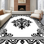Classic Floral Border Design Rug