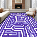 Modern Maze Linear Pattern Rug
