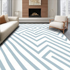 Abstract Geometric Labyrinth Pattern Rug