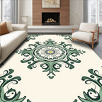 Vintage Botanical Medallion Pattern Rug