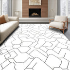 Abstract Geometric Fragmented Pattern Rug