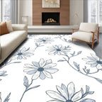 Classic Floral Outline Pattern Rug