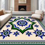 Geometric Starburst Patterned Design Rug