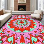 Bold Floral Mandala Pattern Rug
