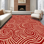 Bold Swirls With Light Accents Design Rug