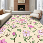 Delicate Floral Vine Pattern Rug
