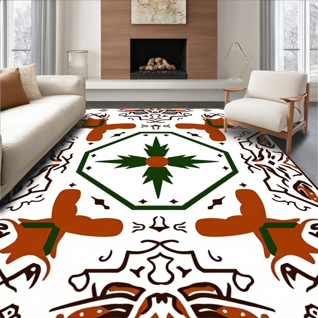 Ornate Geometric Abstract Design Rug