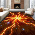 Radiant Burst Starburst Pattern Rug
