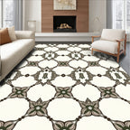 Ornate Lattice Floral Pattern Rug