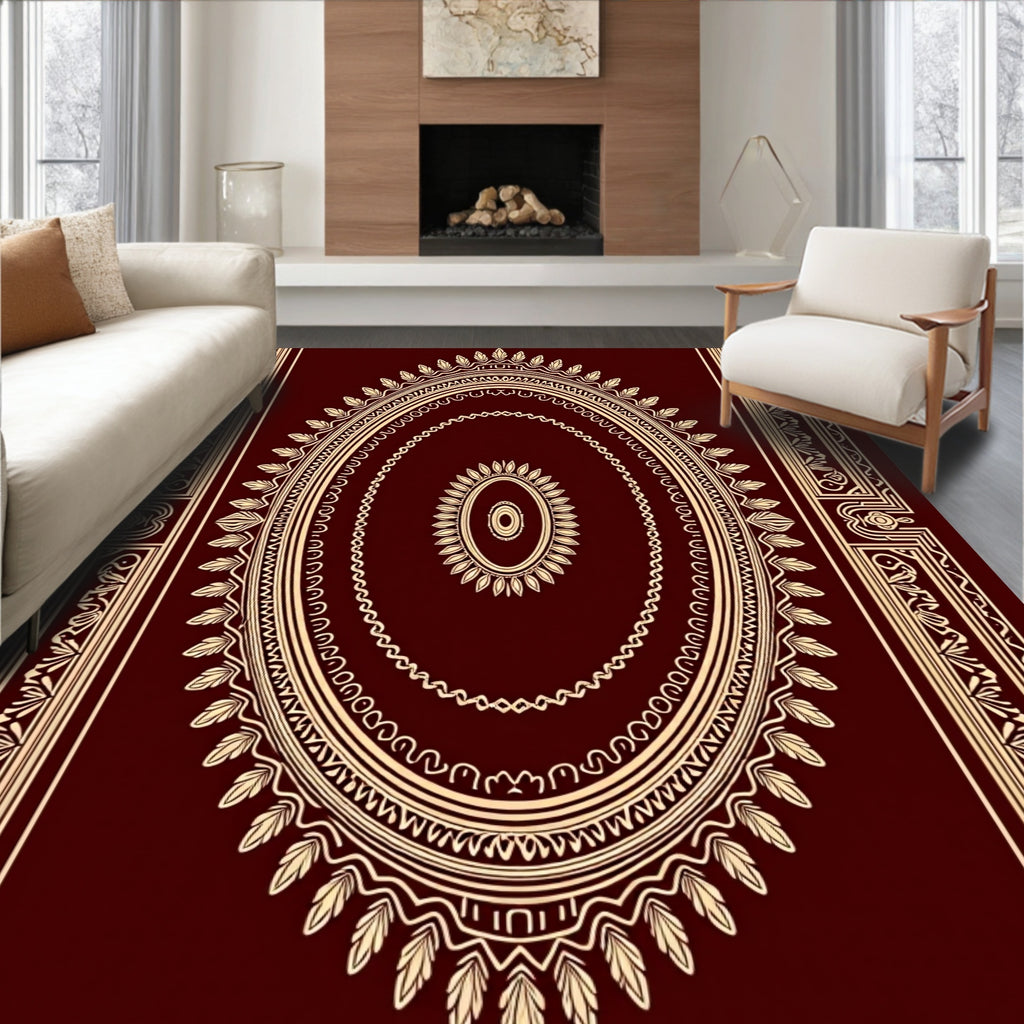 Oval Patterned Edged Design Rug