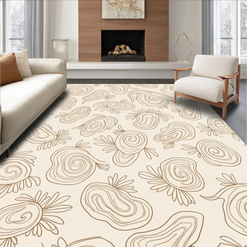Abstract Swirl Organic Pattern Design Rug