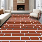 Classic Brick Patterned Accent Rug