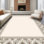 Classic Floral Vine Border Art Rug