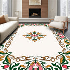 Pink Floral Vines Ornament Rug