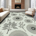 Botanical Sketch Sunburst Floral Rug