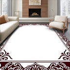 Classic Ornate Dark Red Pattern Rug