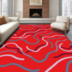Wavy Lines Abstract Pattern Rug
