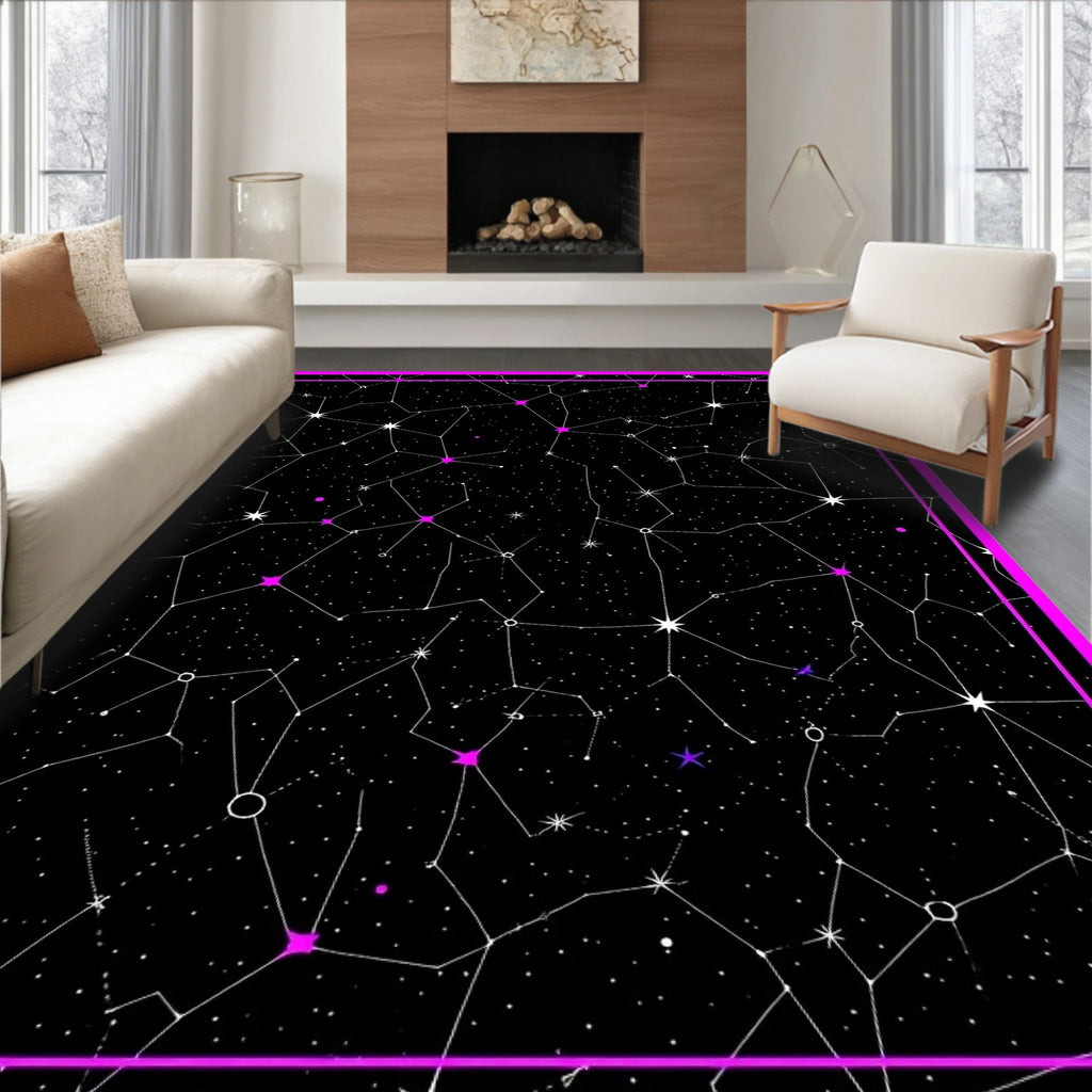 Cosmic Constellation Starry Night Design Rug