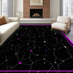 Cosmic Constellation Starry Night Design Rug