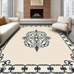 Classic Scrollwork Chain Border Design Rug