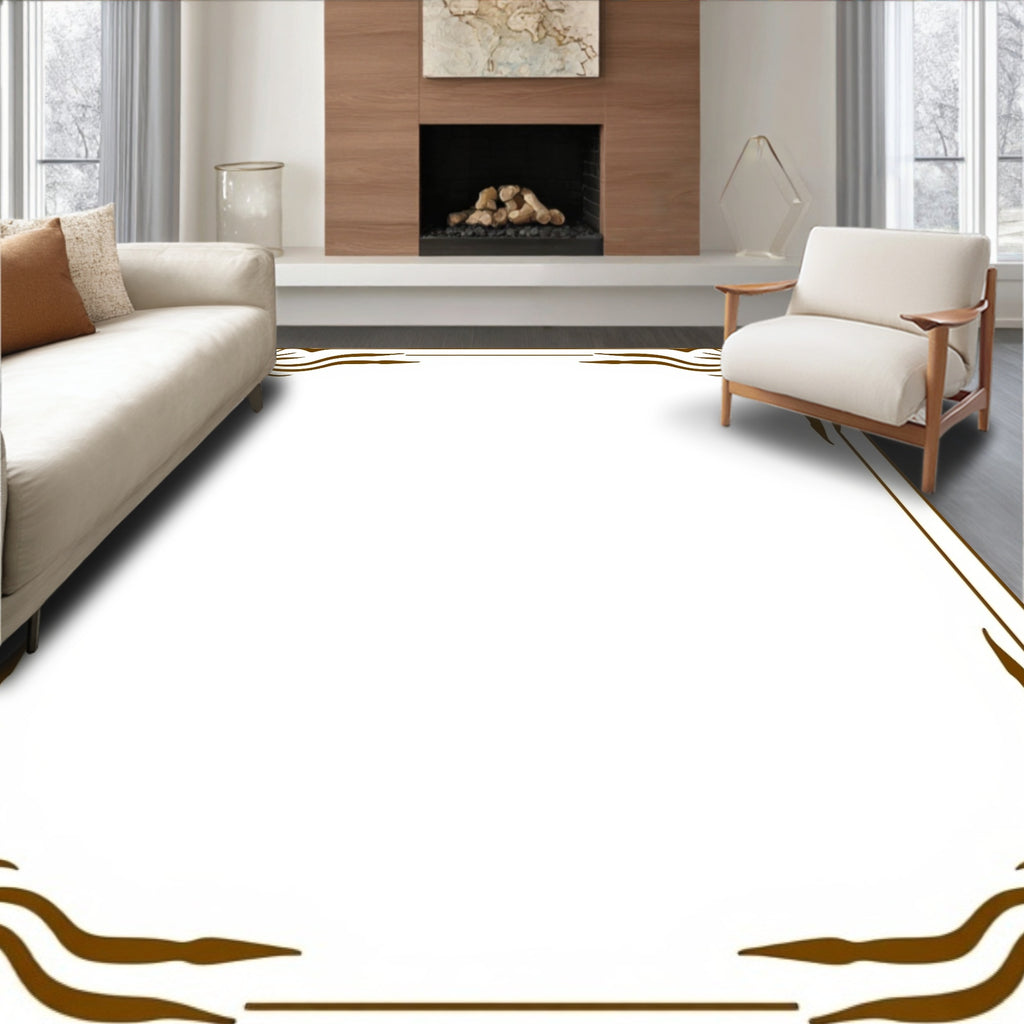 Art Nouveau Floral Border Design Rug