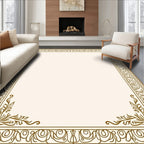Ornate Scroll Leaf Border Rug