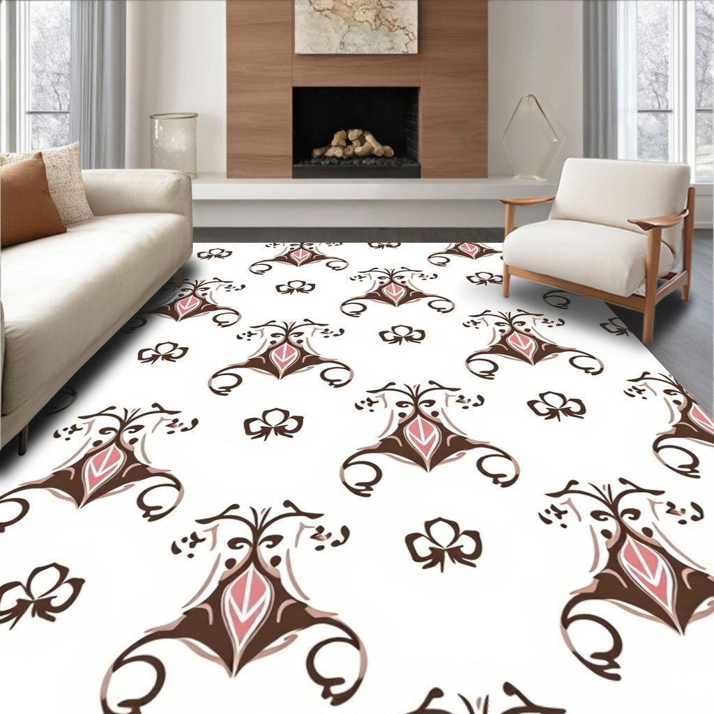Victorian Style Floral Motif Rug