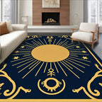 Celestial Sun Starburst Pattern Rug