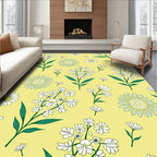 Whimsical Daisy Garden Pattern Rug