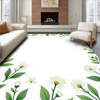 Whimsical Floral Daisy Pattern Rug