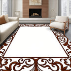 Ornate Floral Scrollwork Design Rug