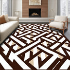 Geometric Interlocking Lines Rug
