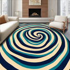 Tidal Swirl Abstract Design Rug