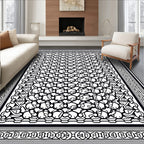 Intricate Geometric Flower Pattern Rug